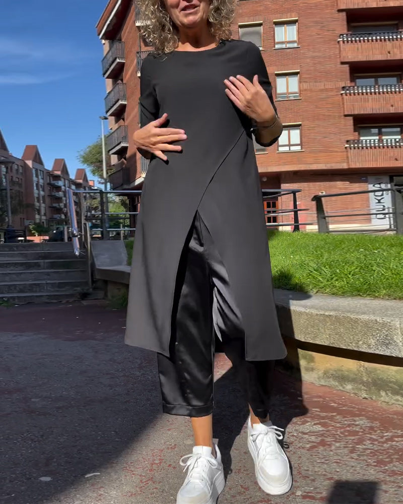 Overhemd Modieuze Onregelmatige Split