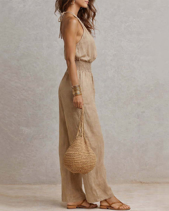 Overal Elegant Halter Gerimpeld