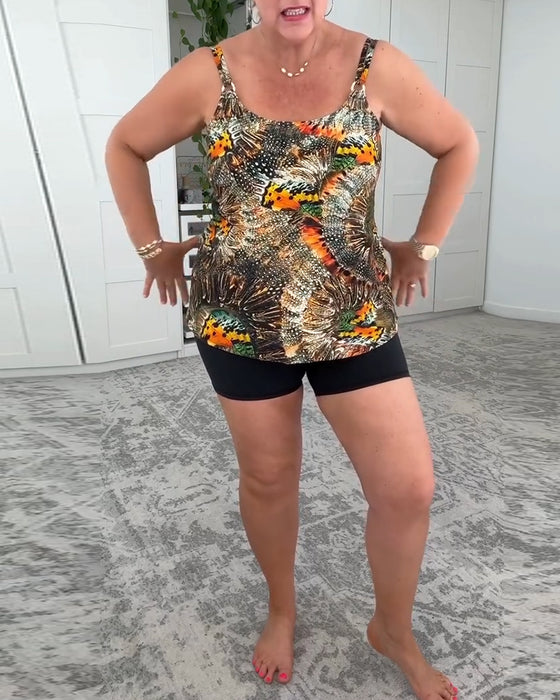 Zwemkleding Twee-Delig Gedrukt Boxershort