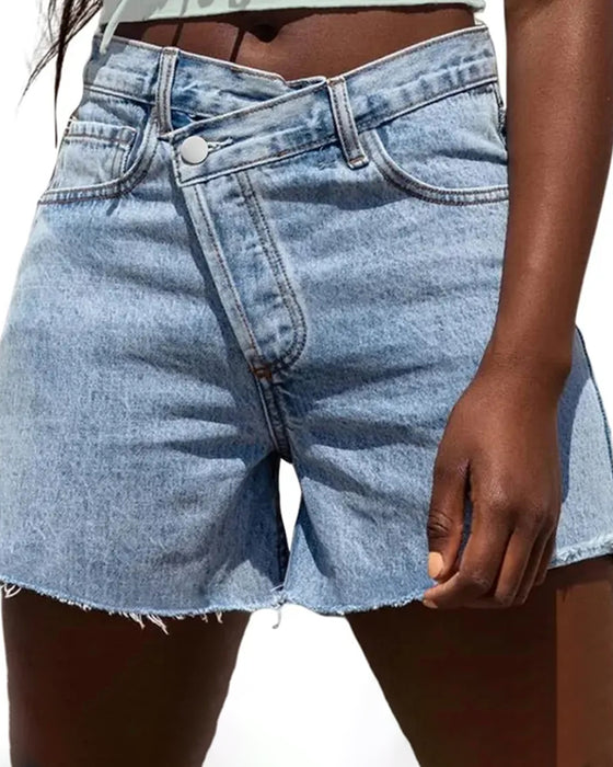 Shorts Kruis Taille Denim