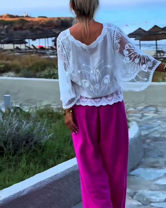 Blouse Effen Kleur Modieus