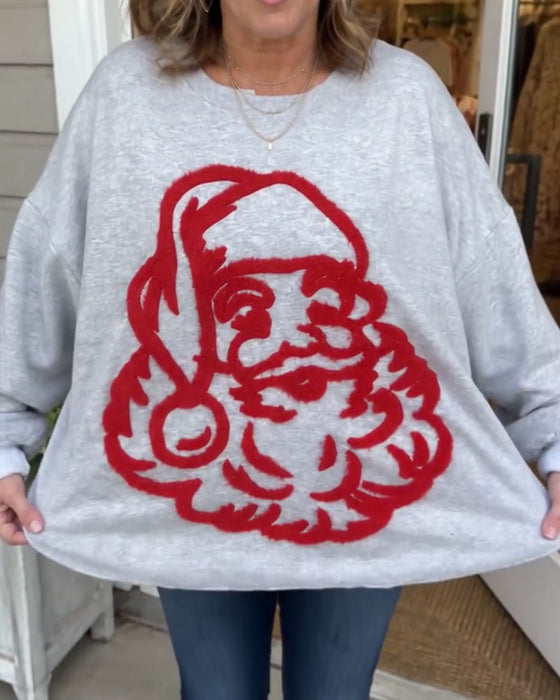Sweatshirt Stijlvol Kerstman Los