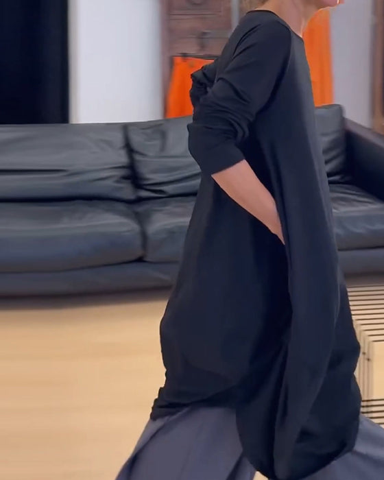 Effen Onregelmatige Casual Jurk