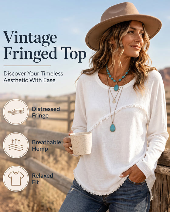Top Vintage Afgezet Met Franjes