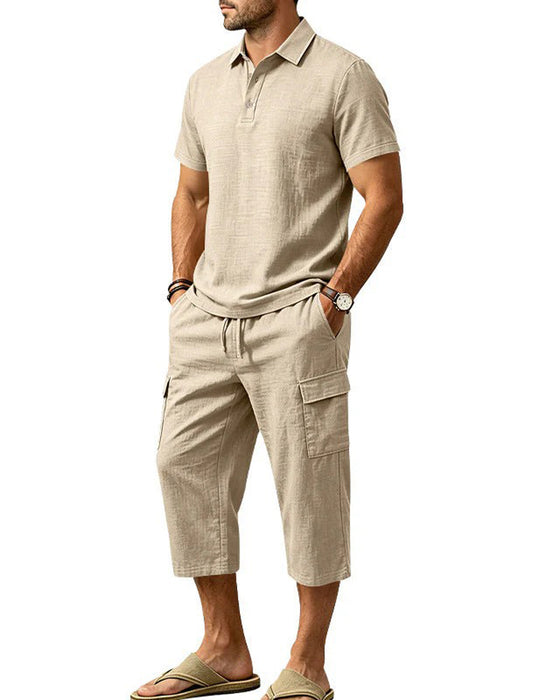 Set Polo Top Capri Broek