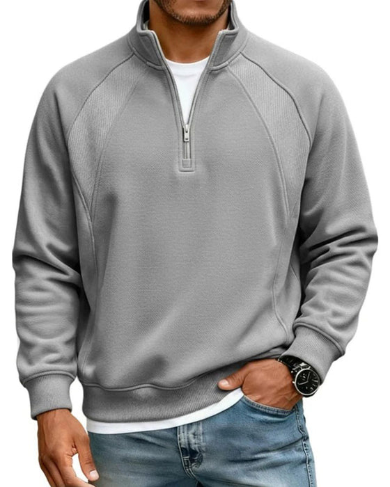 Sweatshirt Half Zip Staande Kraag