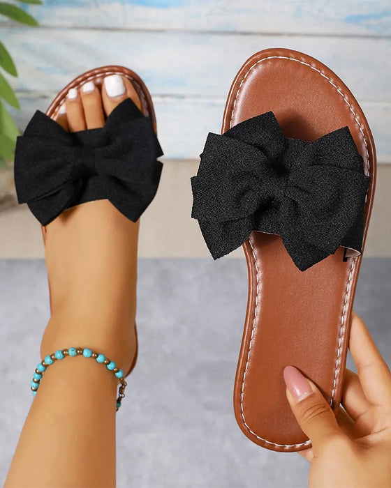 Sandalen Dames Strikmotief Instapsandalen