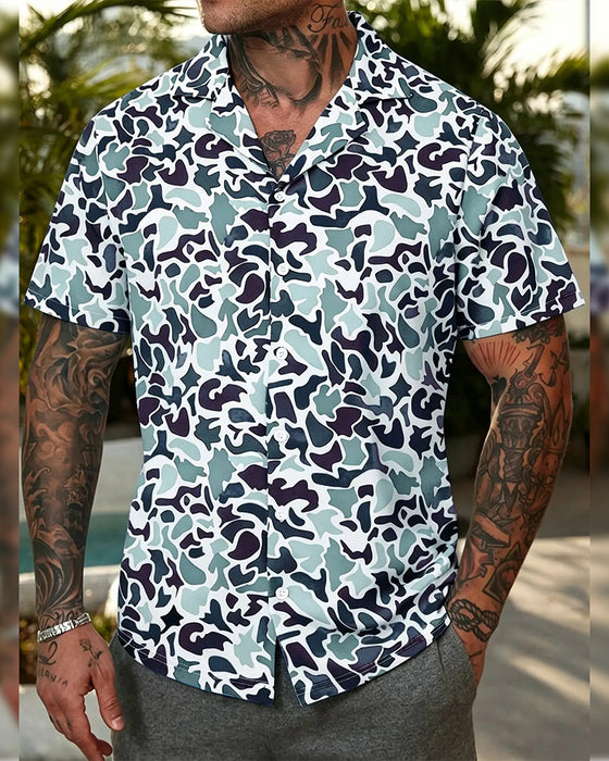 Heren Overhemd Casual Met Camouflage