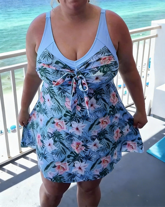 Casual tweedelig badpak met print