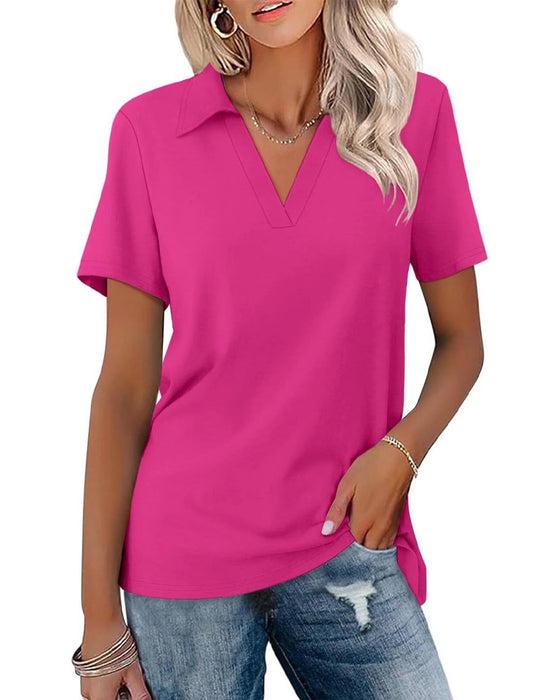 T-Shirt Korte Mouw V-Hals Polo