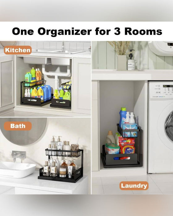 Uittrekbare Organizer Onder De Wastafel