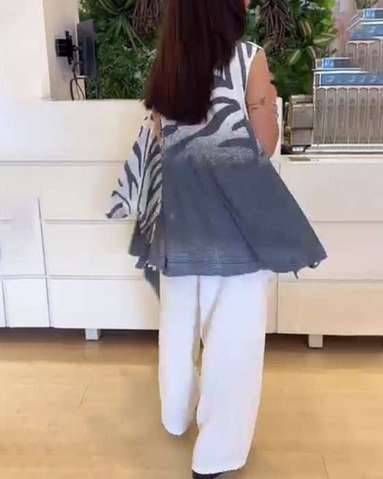 Tanktop Mouwloos Zebra Print