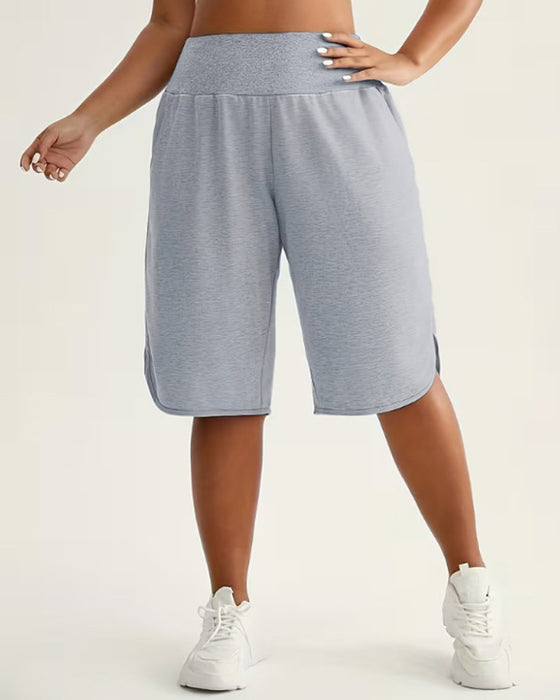 Hoog Taille Wijde Pijpen Shorts