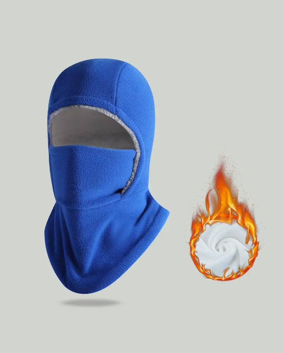 Winter 2 In 1 Muts En Gezichtsmasker Winddicht Dikke Fleece Voering Voor Buitensport Zwart