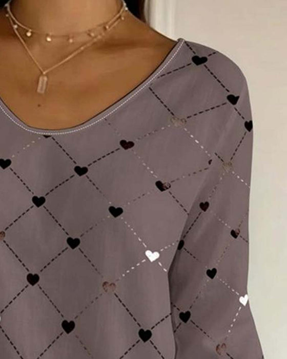 T-Shirt Hart Ruit V-Hals