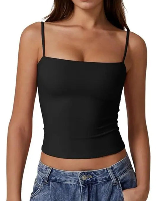 Cami Top Bandjesloos Rechte Hals Bandjes