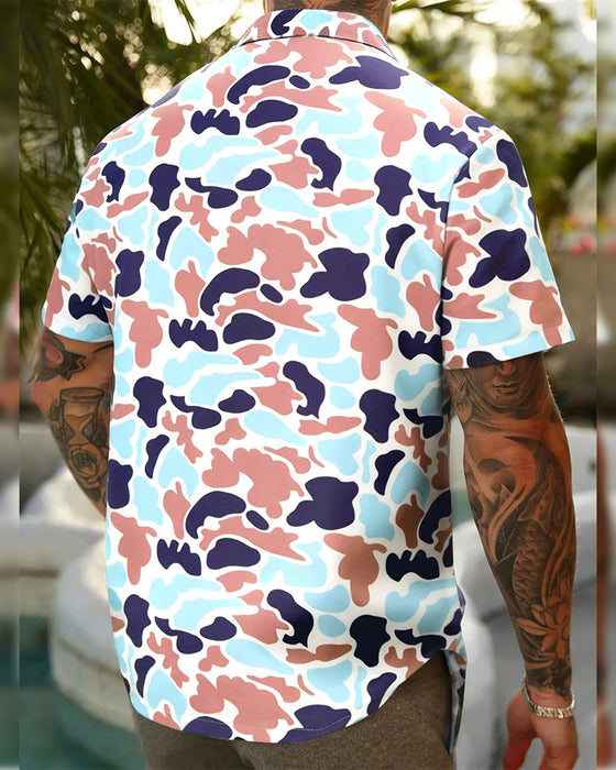 Heren Overhemd Casual Met Camouflage