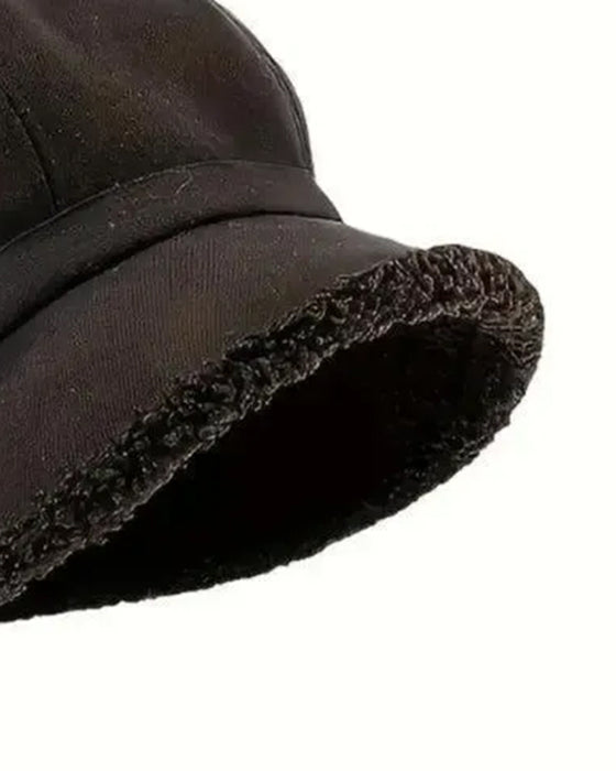 Hoed Dames Effen Pluche Vissershoed Warm