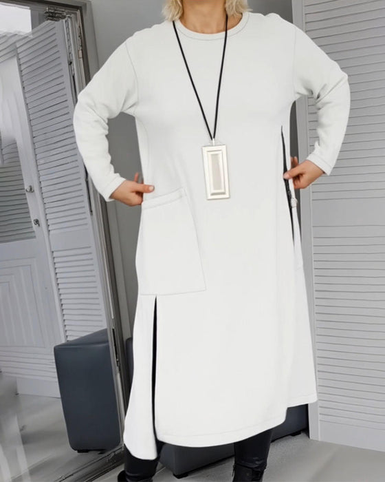 Jurk Stijlvol Groot Zak Ritsontwerp