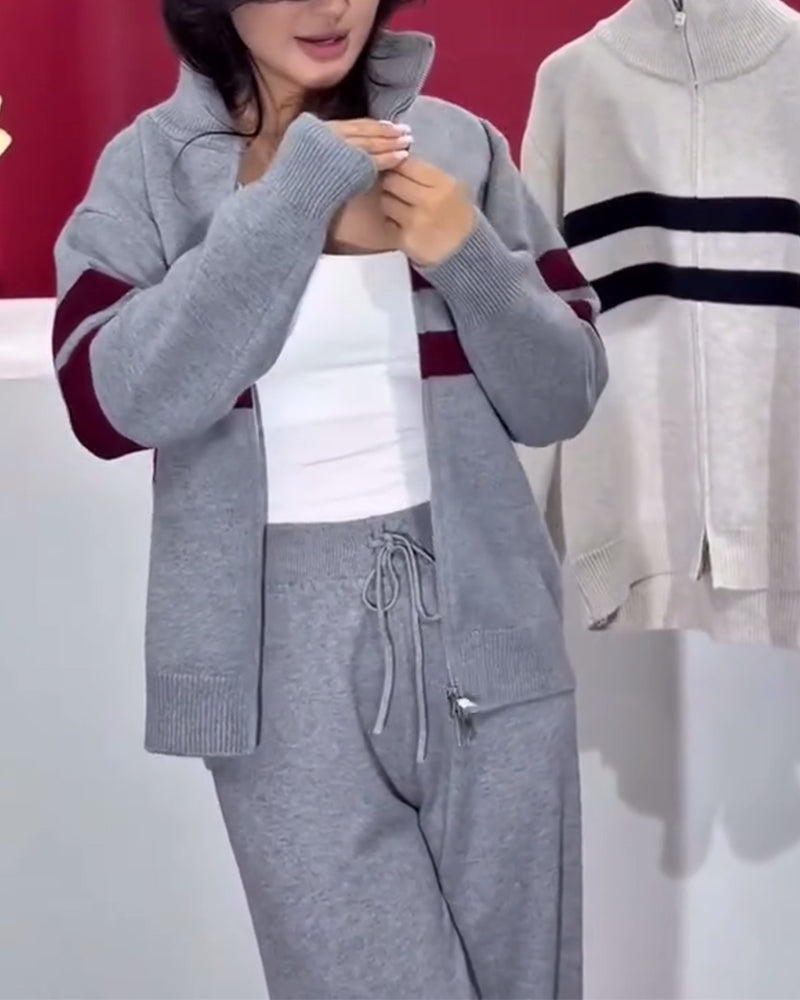 Cardigan Sportief Gestreept Polo