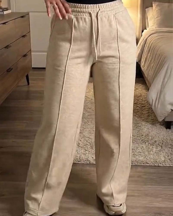 Sweatpants Trekkoord Recht Been