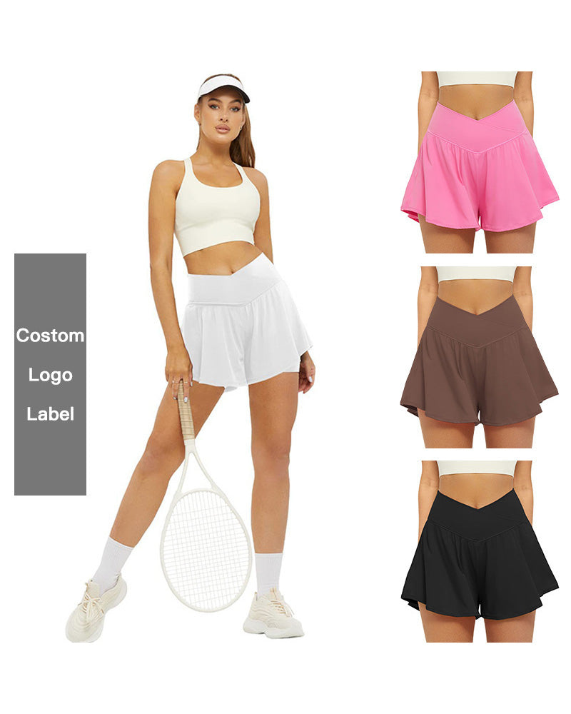 Shorts Hoge Taille Effen Kleur