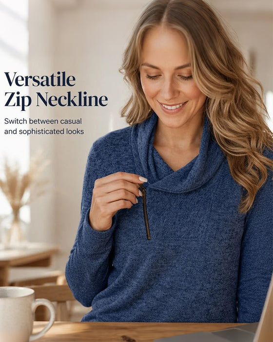 Top Effen Pullover Rits Nauwsluitend