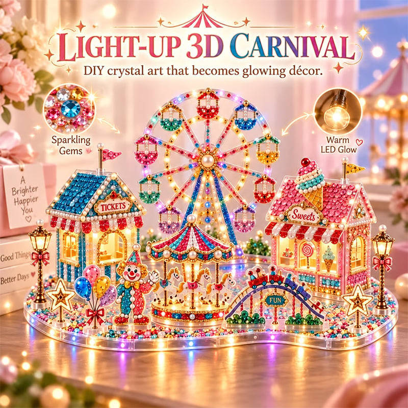 3D LED Kerst Diamantkunst DIY Kit
