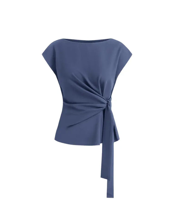 Blouse Off-Schouder Draai Knoop