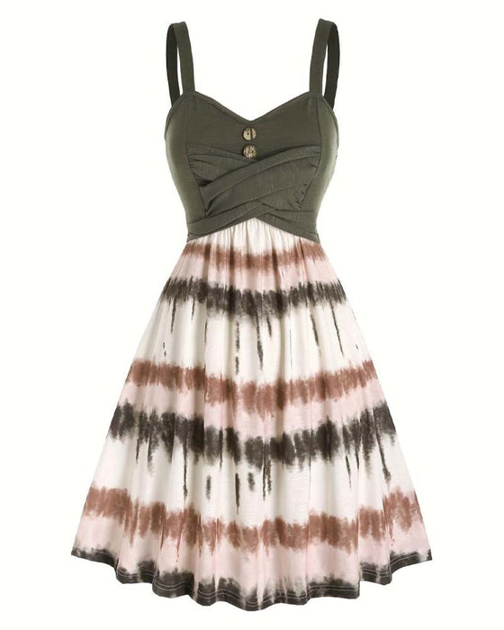 Jurk Tie-Dye Bandjes Midi