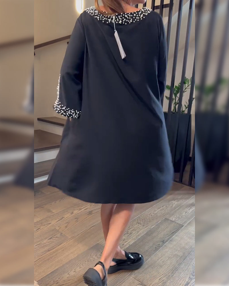 Modieuze Loszittende Kralenjurk