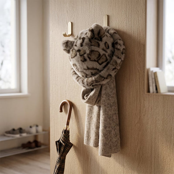 Hoed Luipaardprint Pluche Kattenoor