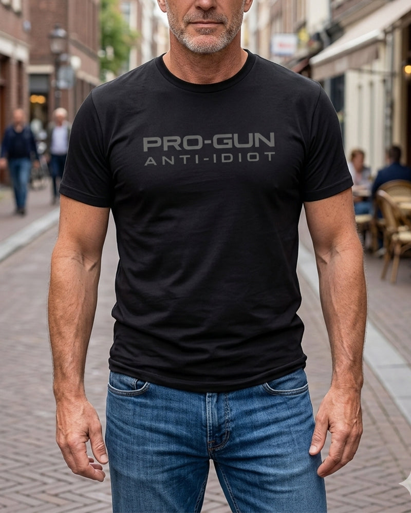 T-Shirt Heren Letteropdruk Ronde Hals Korte Mouw