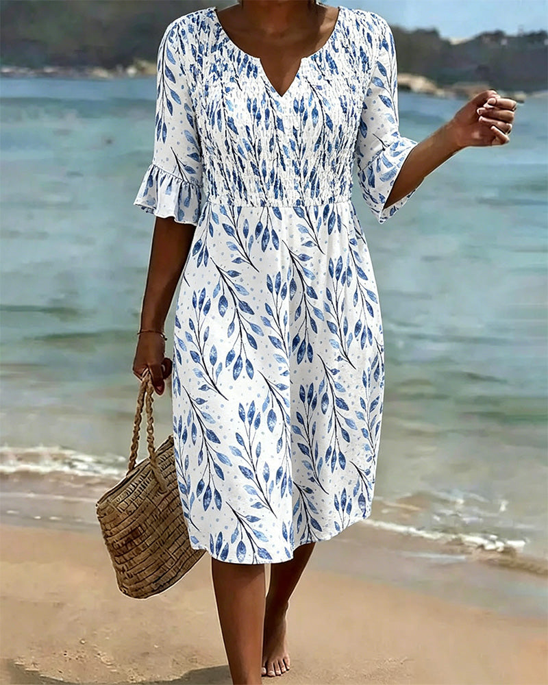 Jurk Halve Mouw Geprint