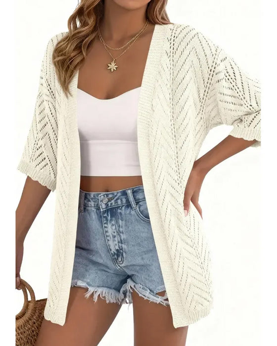 Cardigan Uitsnijding Los Open