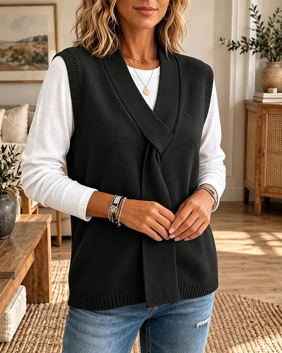 Vest Mouwloos V-Hals Trui