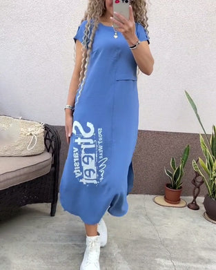 Jurk Sexy Split Korte Mouw