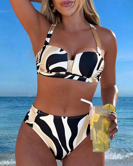 Vakantie Bikini Dierenprint Zonder Beugel Bh