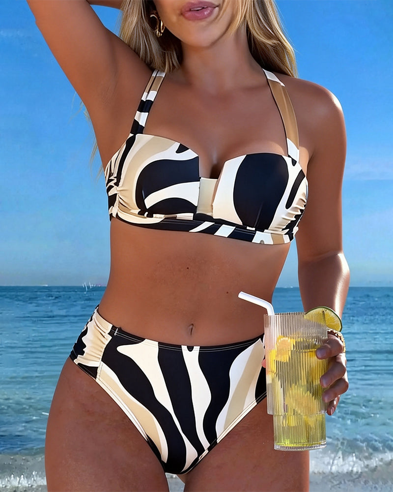 Vakantie Bikini Dierenprint Zonder Beugel Bh