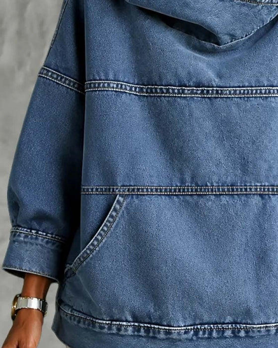 Top Mock Hals Lange Mouw Casual