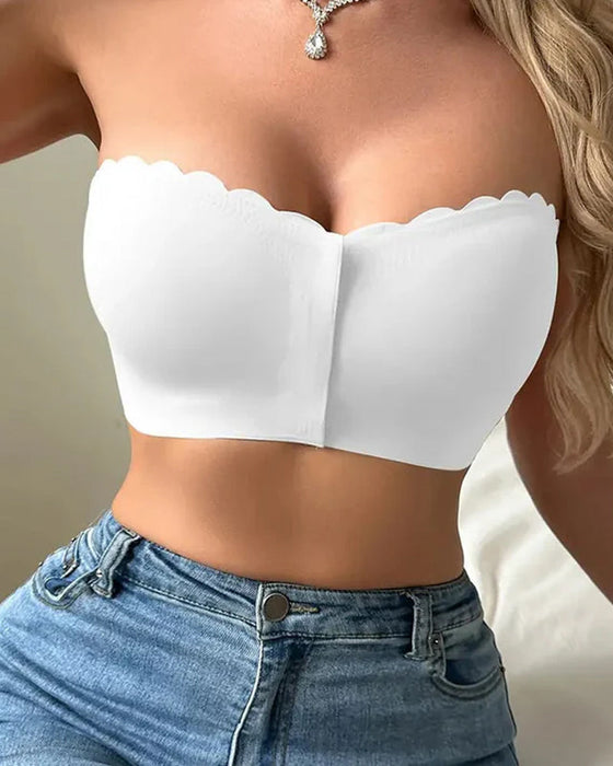 Naadloze Voorsluiting Bandeau-Beha Zonder Bandjes