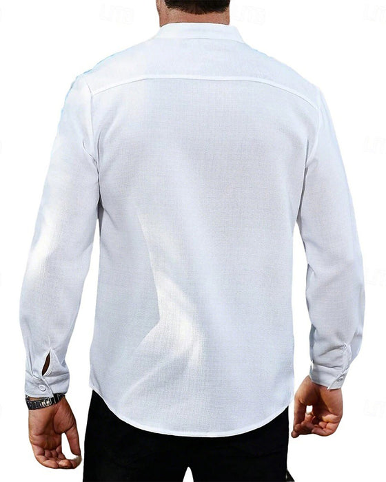 Heren Overhemd Fashion Mini Mandarin Kraag