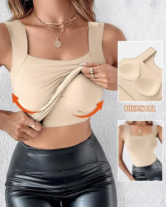 🔥 U-hals Shapewear Tanktop met Ingebouwde Beha