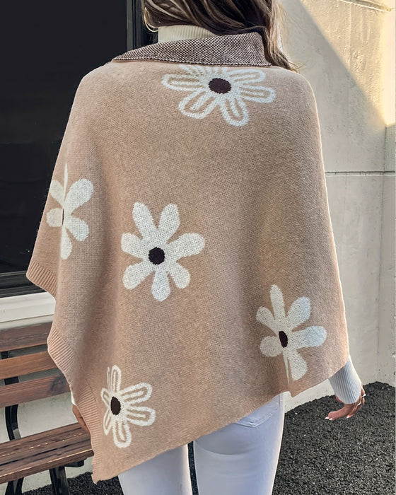 Pullover Madeliefjesprint Zijknoop Sjaal Trui