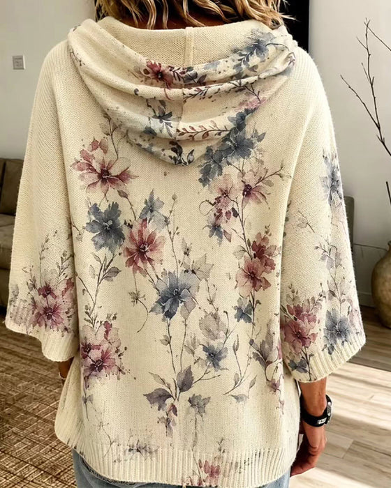 Pullover Casual Bedrukt Met Trekkoord