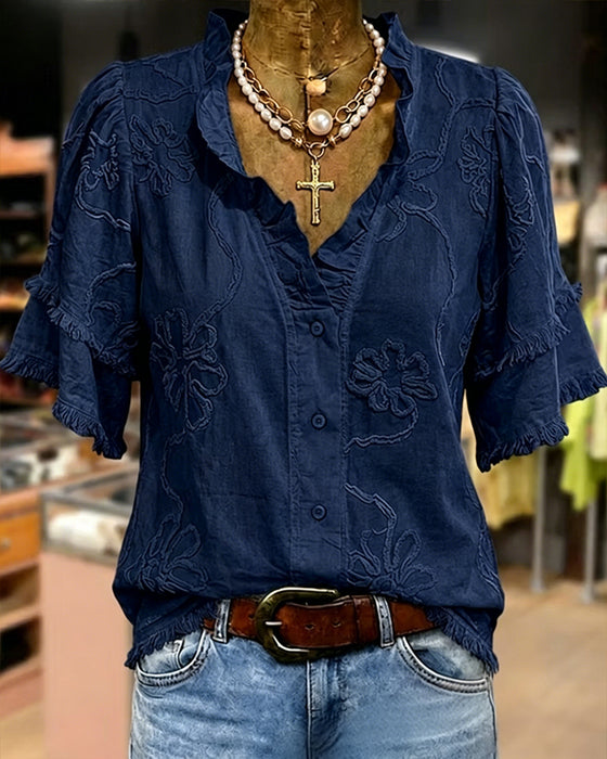 Blouse Franjezoom Pofmouw