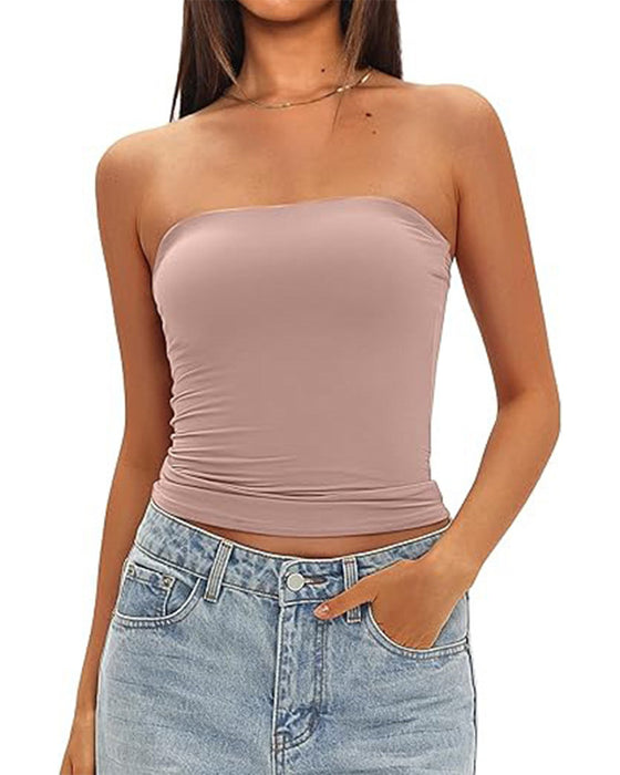 Tanktop Beugelloos Kort Nauwsluitend