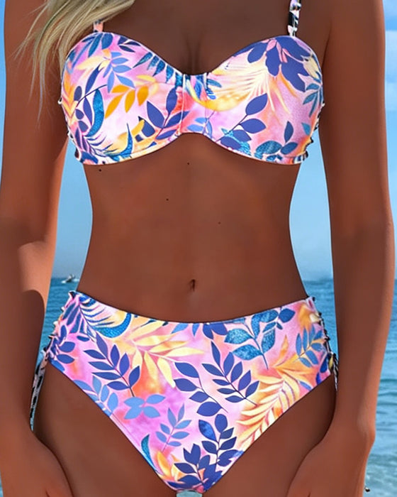 Bikini Bralette Blad Print