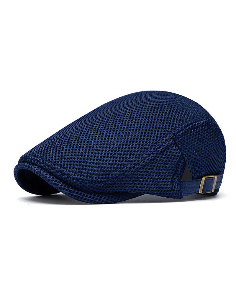 Heren Ademend Mesh Platte Pet - Verstelbare Newsboy Ivy Baret Zomerhoed