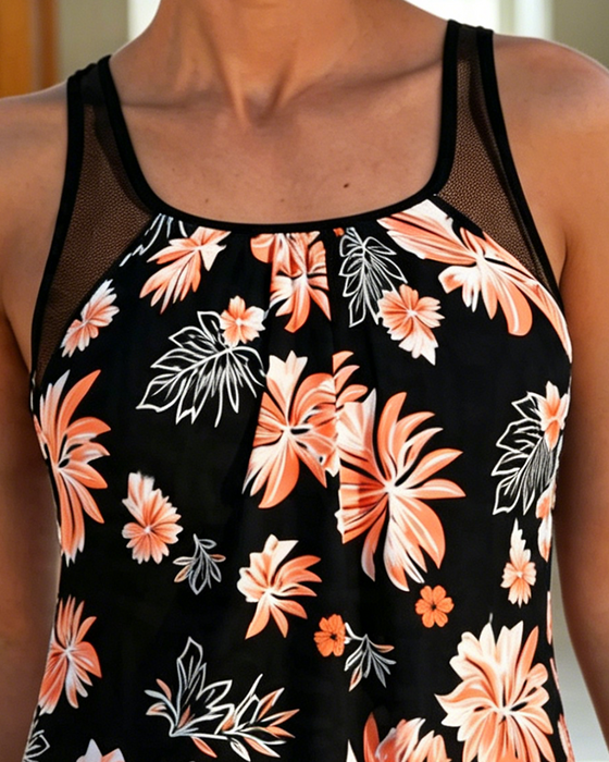 Tankini Buik-Bedekkend Geprint